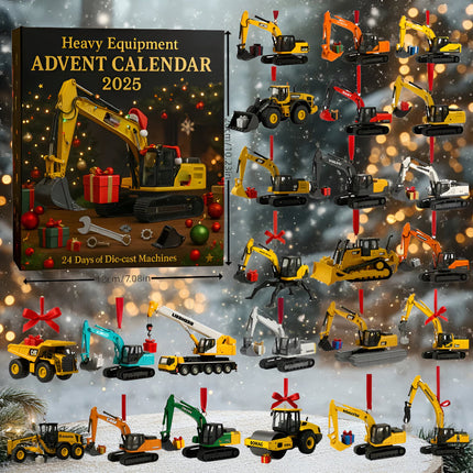 Construction Machinery Advent Calendar 2025 with 24 Die-Cast Models | Exciting Holiday Fun for Kids and Collectors