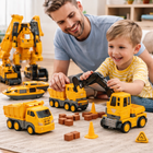 Magnetic Building Blocks for Kids, Toy Building Blocks Magnetic Vehicle Set, Fine Motor Skills Toy for Boys and Girls_00