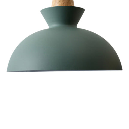 Modern Single Pendant Dome Light with Adjustable Height | Scandinavian Metal Lamp for Versatile Indoor Use