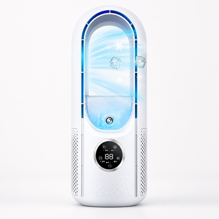 Portable Air Conditioner with Bladeless Design for Quiet Cooling | Efficient Airflow for Bedrooms and Offices