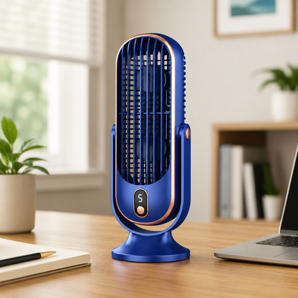Portable Battery Operated Fan with USB Rechargeable Design | Lightweight Cooling for Home, Office, and Travel