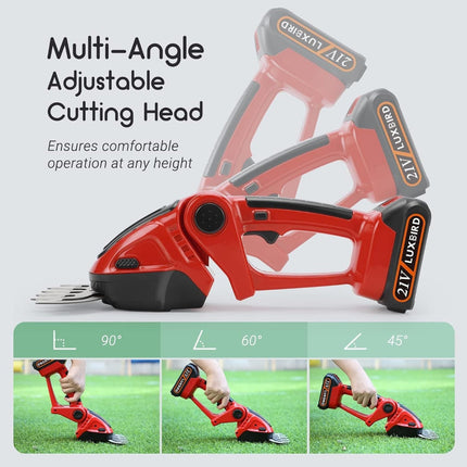 Cordless Hedge Trimmer with Dual-Handle Design | Lightweight and Battery-Powered for Easy Garden Maintenance