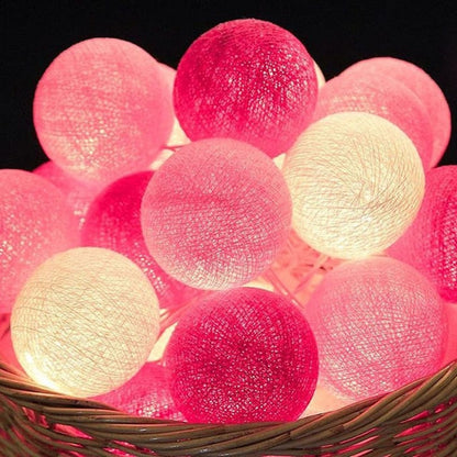 Cotton Ball String Lights | Decorative Garland with USB & Battery Power | Create a Warm Ambiance for Home Decor 1