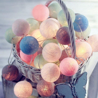 Cotton Ball String Lights | Decorative Garland with USB & Battery Power | Create a Warm Ambiance for Home Decor 2