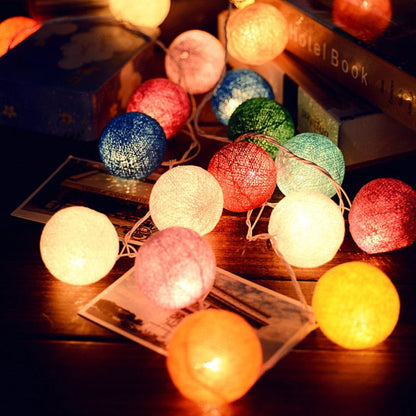 Cotton Ball String Lights | Decorative Garland with USB & Battery Power | Create a Warm Ambiance for Home Decor 3