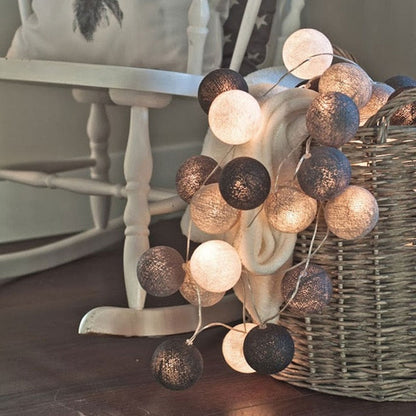 Cotton Ball String Lights | Decorative Garland with USB & Battery Power | Create a Warm Ambiance for Home Decor 7