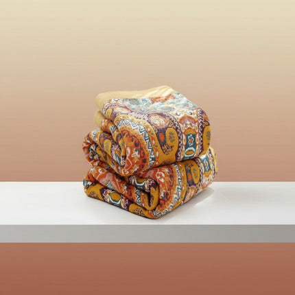 Reversible Boho Cooling Blanket with Advanced Cooling Technology | Breathable Cotton for Comfortable Sleep