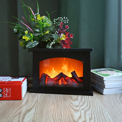 Cozy Lantern | LED Fireplace Lamp with Realistic Flame Effect | USB & Battery Operated for Inviting Home Decor 2