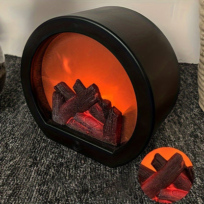 Cozy Lantern | LED Fireplace Lamp with Realistic Flame Effect | USB & Battery Operated for Inviting Home Decor 6