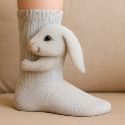 Grip Socks for Women and Men, Fuzzy Socks with 3D Animal Design – image 6