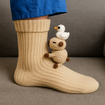 Grip Socks for Women and Men, Fuzzy Socks with 3D Animal Design – image 8