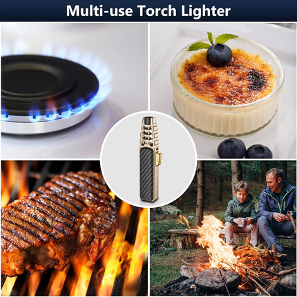 Culinary Butane Torch with Windproof Blue Flame | Adjustable Intensity for Precise Cooking 3