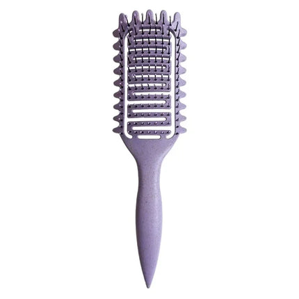 Curl Defining Hair Brush with Edge-Shaped Teeth | Natural Fiber Bristles for Smooth, Voluminous Curls 0