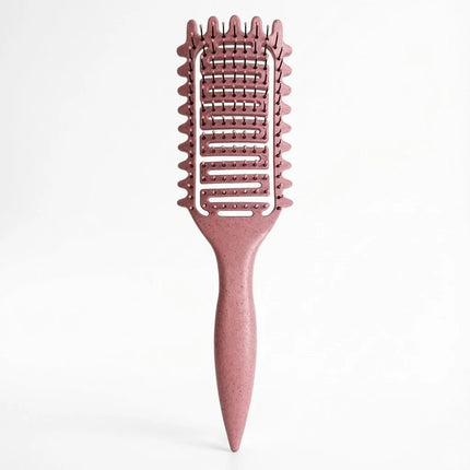 Curl Defining Hair Brush with Edge-Shaped Teeth | Natural Fiber Bristles for Smooth, Voluminous Curls 1