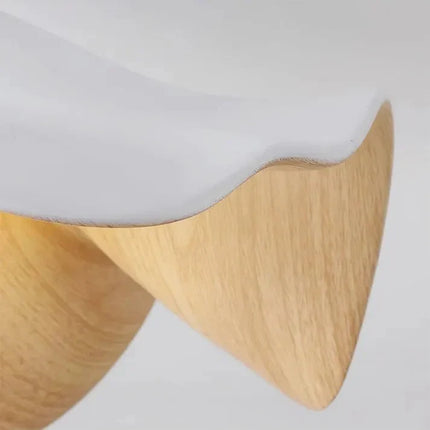 Scandinavian Wooden Ceiling Light with Organic Lotus Design | Warm Ambient Illumination for Modern Spaces