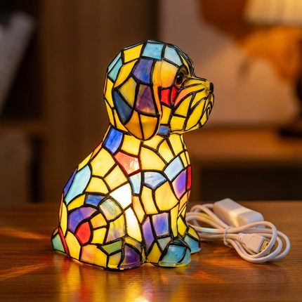 Resin Figurine Table Lamp with Warm Ambient Lighting | Modern Home Decor for Relaxing Spaces