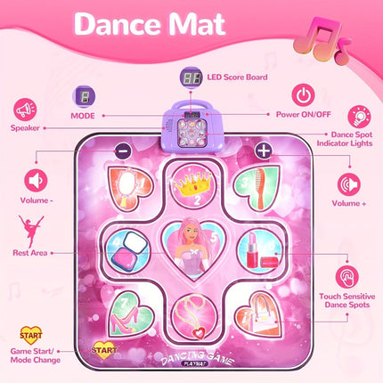 Dance Mat for Girls Ages 3+ with Scoring and Sound