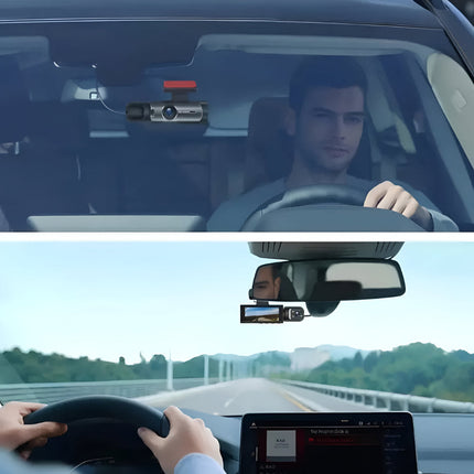 Dual Lens Dash Cam 1080P with Night Vision | 150 Degree Wide View for Road and Cabin Monitoring