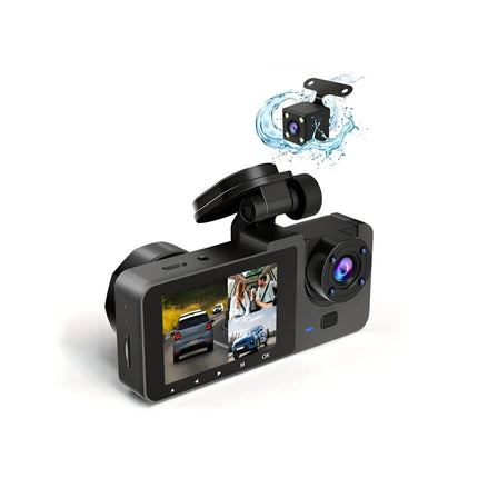 Dual Lens Dash Cam 1080P with Night Vision | 150 Degree Wide View for Road and Cabin Monitoring