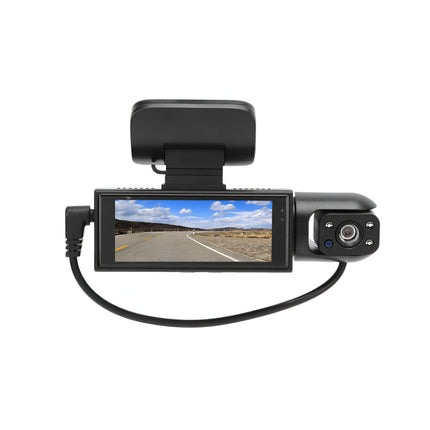 Dual Lens Dash Cam 1080P with Night Vision | 150 Degree Wide View for Road and Cabin Monitoring