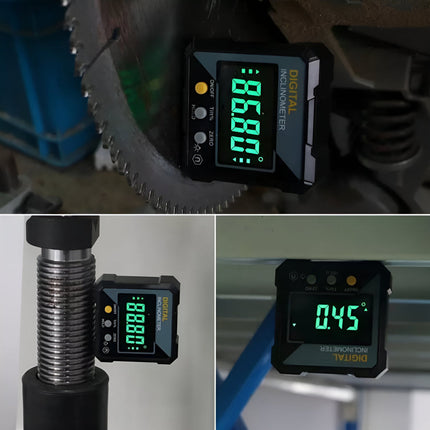 Digital Angle Finder Tool with Magnetic Base & Laser Measurement | Accurate Cuts for Woodworking and Construction