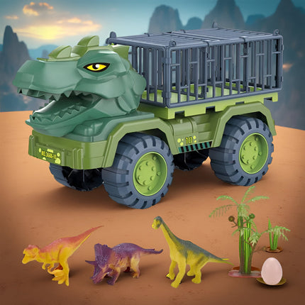 Dinosaur Toy Truck Playset with Cage Design & Figures | Interactive Play for Prehistoric Adventures