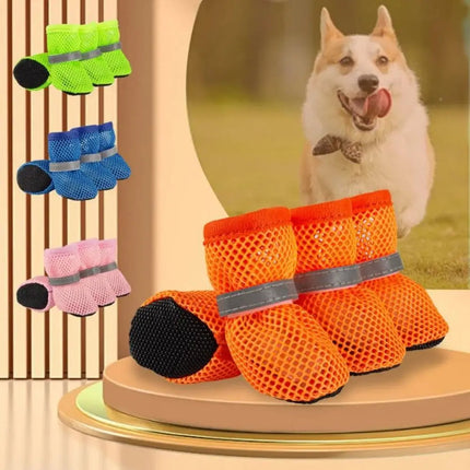 Non-Slip Dog Shoes with Adjustable Straps | Breathable Paw Boots for Indoor and Outdoor Protection