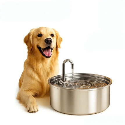 Stainless Steel Pet Water Fountain with 8-Liter Capacity | Automatic Drinking Bowl for Hydration and Easy Cleaning
