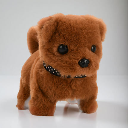 Interactive Puppy Robot Dog Toy with Realistic Walking & Barking | 17 cm Plush Companion for Endless Fun