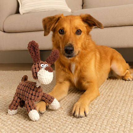 Dog Chew Toy Rope with Squeaker | Fun Animal Shape for Active Playtime and Chewing