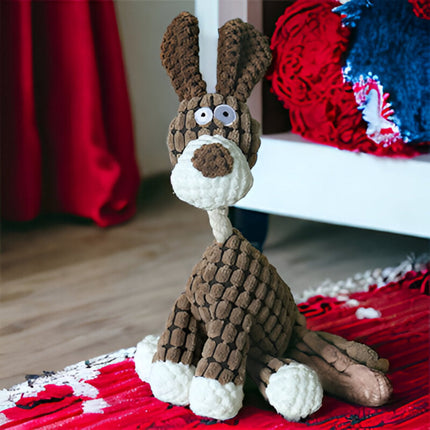 Dog Chew Toy Rope with Squeaker | Fun Animal Shape for Active Playtime and Chewing