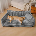 Dog Beds for Large Dogs, Washable Dog Bed with Raised Edges, Bolster Dog Couch Bed with Removable Cover_00
