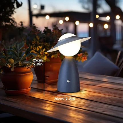 Wireless Rechargeable Table Lamp with Dimmable LED Light | Modern Design for Home and Outdoor Use