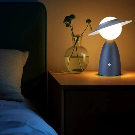 Wireless Rechargeable Table Lamp with Dimmable LED Light | Modern Design for Home and Outdoor Use