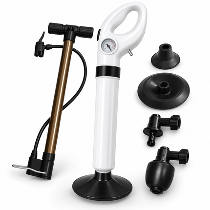Drain Unblocker Tool, High Pressure Toilet Plunger for Clogged Toilets, Chemical Free Drain Cleaner for Sink and Shower_02