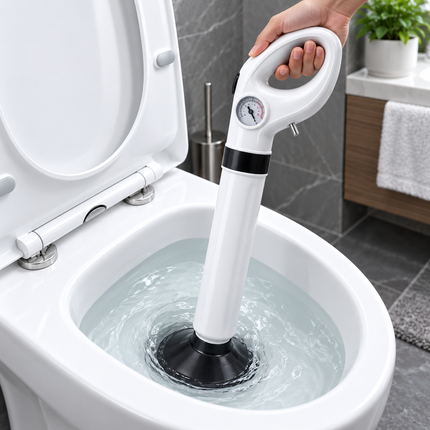 Drain Unblocker Tool, High Pressure Toilet Plunger for Clogged Toilets, Chemical Free Drain Cleaner for Sink and Shower_01