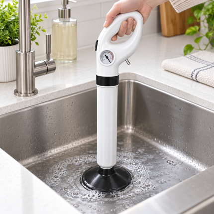 Drain Unblocker Tool, High Pressure Toilet Plunger for Clogged Toilets, Chemical Free Drain Cleaner for Sink and Shower_03