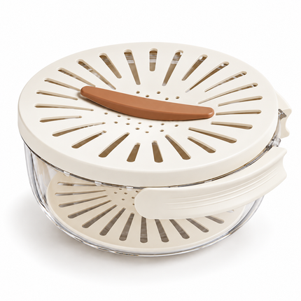 Kitchen Colander with Lid, 2 in 1 Colander Bowl with Handle, Fruit Washing Bowl, Kitchen Strainer for Vegetables_02