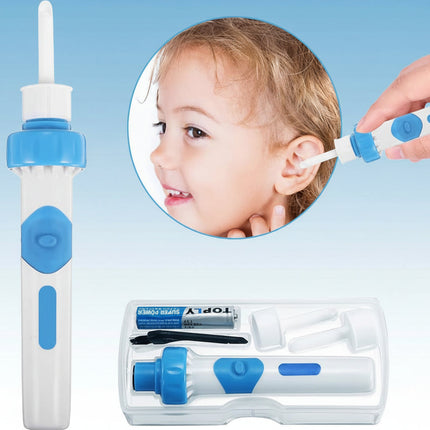 Electric Ear Cleaner with Gentle Suction & Silicone Tips | Safe Wax Removal Device for All Ages
