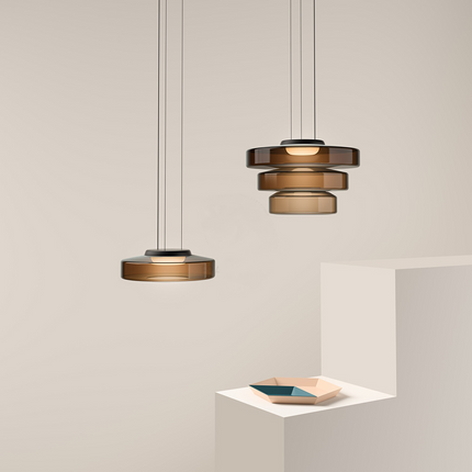Glass Pendant Lamp with Adjustable Height | Bauhaus-Style Lighting for Modern Interiors