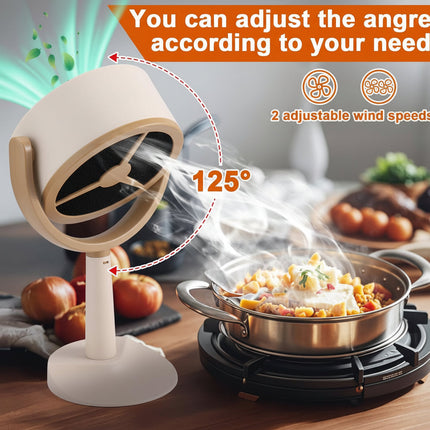 Portable Range Hood Exhaust Fan with Rechargeable Battery | Adjustable Airflow for Cleaner Cooking Air
