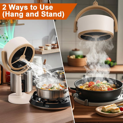 Portable Range Hood Exhaust Fan with Rechargeable Battery | Adjustable Airflow for Cleaner Cooking Air