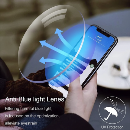 Progressive Blue Light Blocking Rimless Eyeglasses with Lightweight Frame | All-Distance Vision for Comfort and Clarity