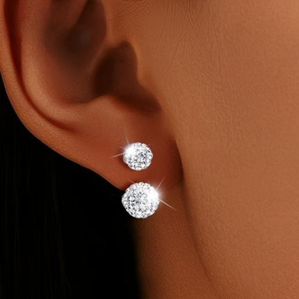 Flower Sparkle Stud Earrings in 925 Sterling Silver with CZ Stones | Elegant Gift for Mother's Day and Special Occasions
