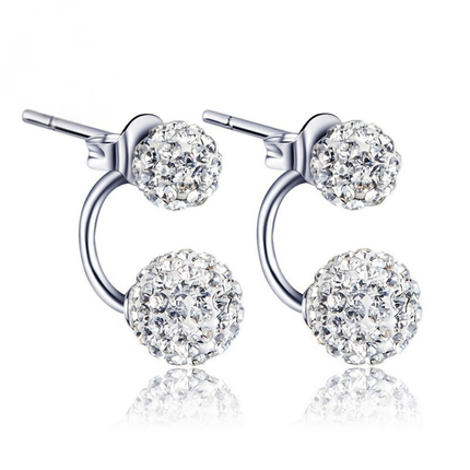 Flower Sparkle Stud Earrings in 925 Sterling Silver with CZ Stones | Elegant Gift for Mother's Day and Special Occasions