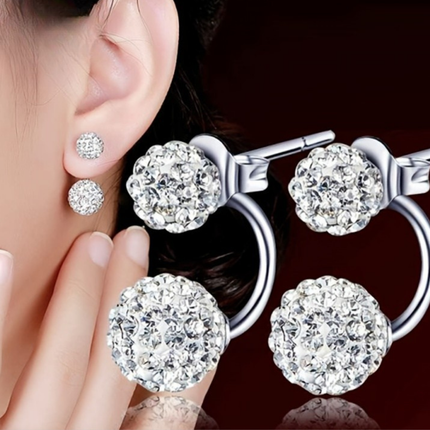 Flower Sparkle Stud Earrings in 925 Sterling Silver with CZ Stones | Elegant Gift for Mother's Day and Special Occasions