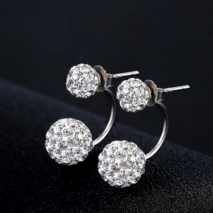 Flower Sparkle Stud Earrings in 925 Sterling Silver with CZ Stones | Elegant Gift for Mother's Day and Special Occasions
