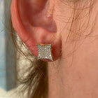 Stud Earrings for Women, Small Square Stud Earrings with Rhinestones, Mothers Day Gift for Mom_00