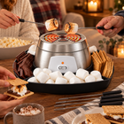 Smores Maker Indoor, Electric Marshmallow Roaster with 4 Smores Skewers and Tray, Compact Smores Machine for Family Fun_00