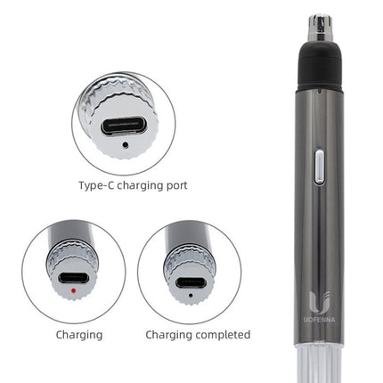 Nose Hair Trimmer Rechargeable, Electric Nose Hair Trimmer with Stainless Steel Double Blade – image 4
